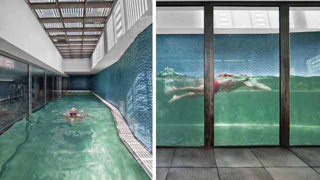 Decoración exterior: piscinas transparentes
