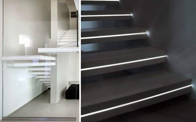 Las mejores 20 ideas de Iluminación de escaleras  escaleras, decoración de  unas, luces en escaleras