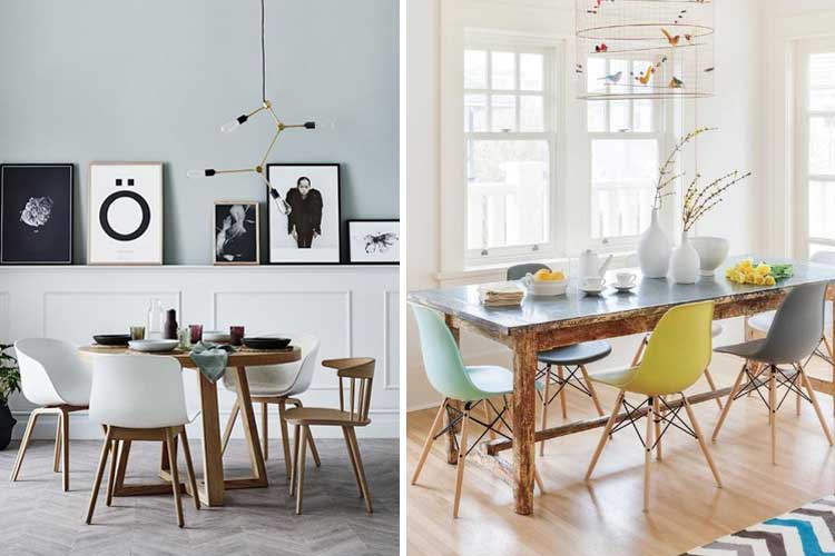 Sillas de cocina y comedor, la cómoda silla de comedor para el hogar y la  cocina, sillas de comedor modernas de mediados de siglo, sillas de comedor