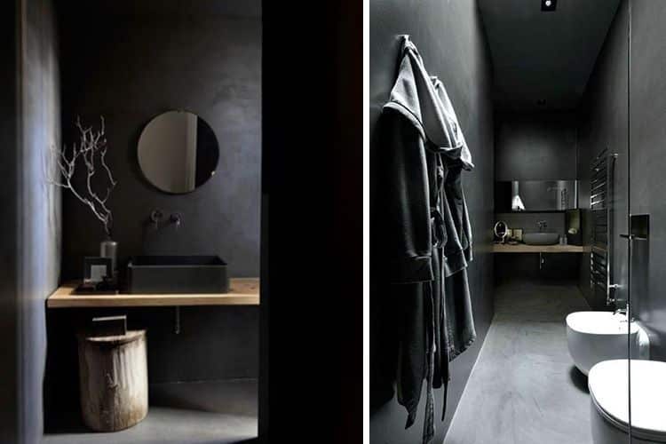 Muebles de baño en negro