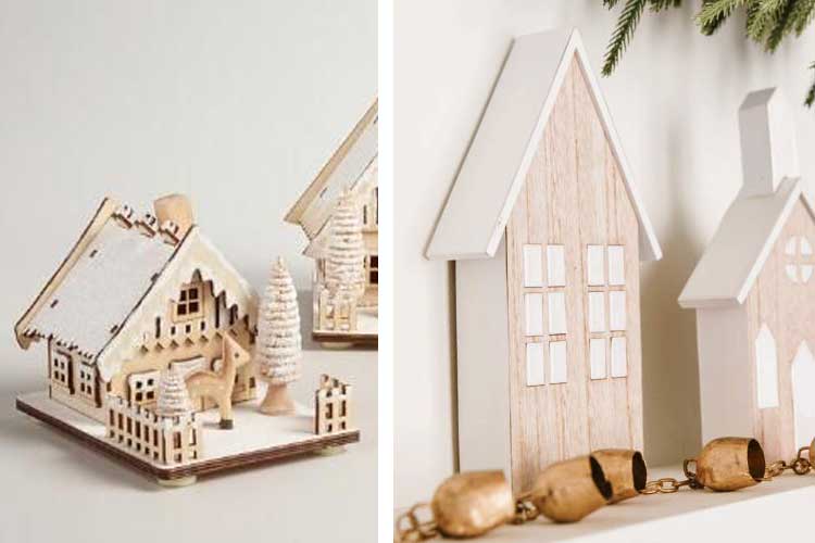 casitas de Navidad de madera