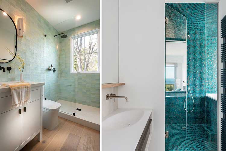 azulejos de diseño para el baño vidriados