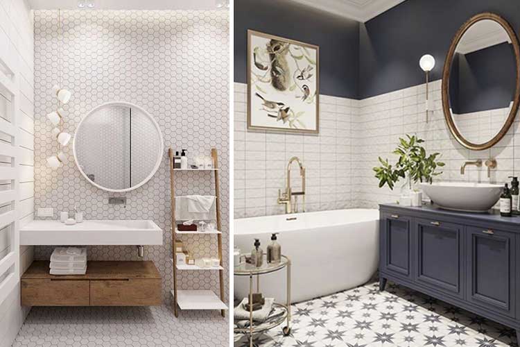 azulejos de diseño para el baño nórdico
