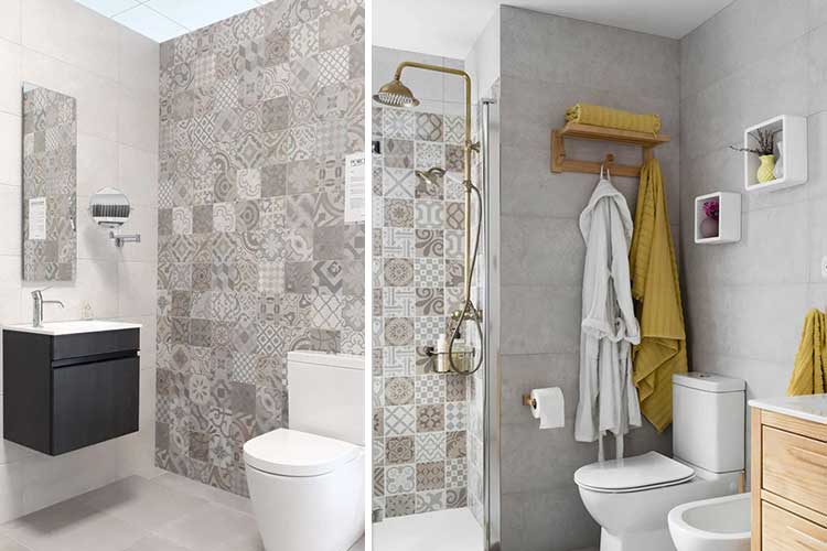 azulejos hidráulicos de diseño para el baño