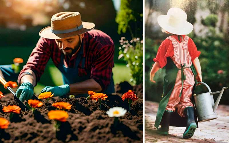 Medidas de protección personal para obras y jardinería