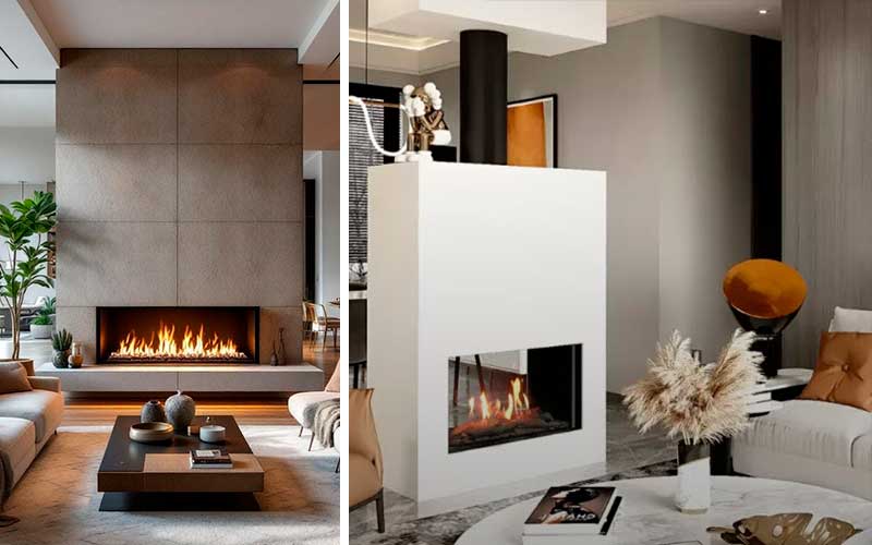 Estufas y chimeneas modernas