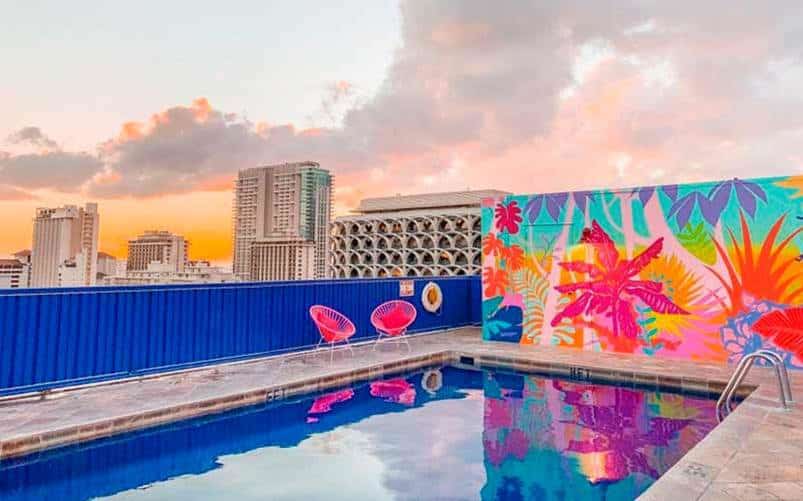 Murales decorativos para la zona de piscina