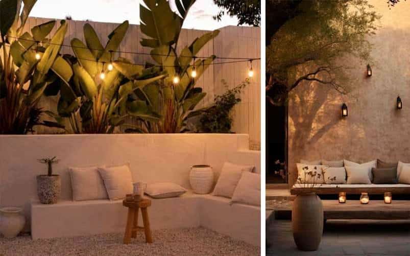 Iluminación de exteriores con guirnaldas
