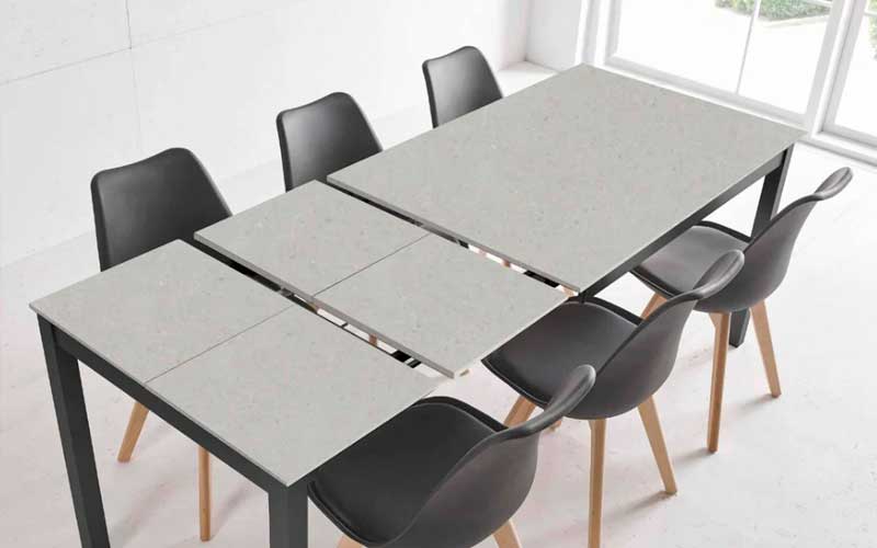 Mesa rectangular extensible de carro