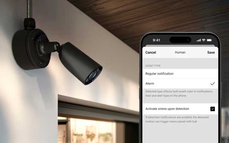 Cámara de exterior del sistema de seguridad domestico