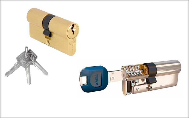 Cerradura de cilindro para puertas de pisos