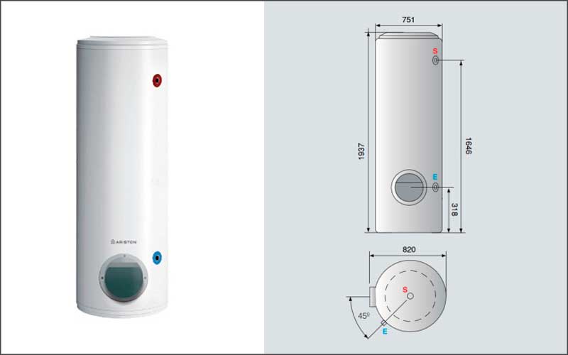 Termo eléctrico vertical