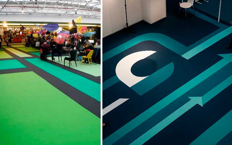 Moquetas feriales para arquitectura efímera