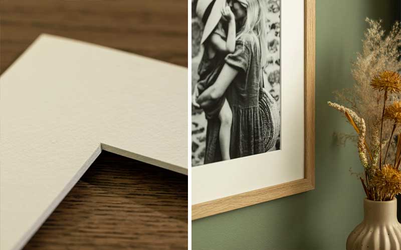 Marcos decorativos con paspartú