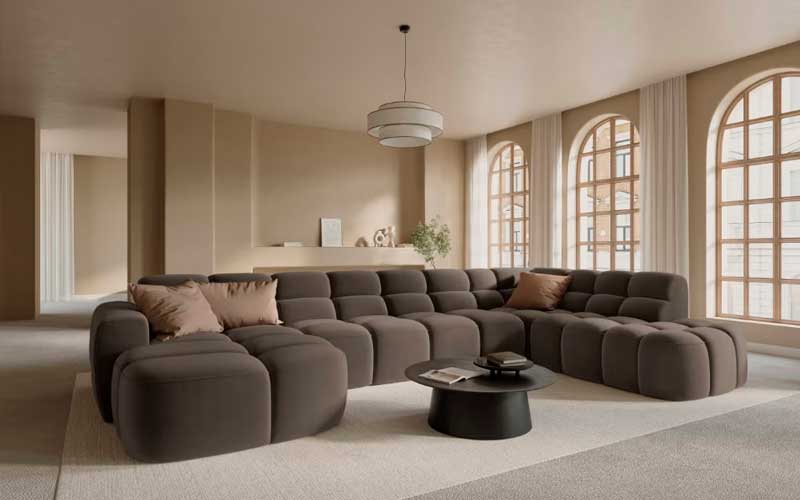 Sofá de formas orgánicas