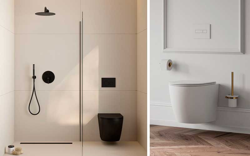 Sanitarios suspendidos para baños