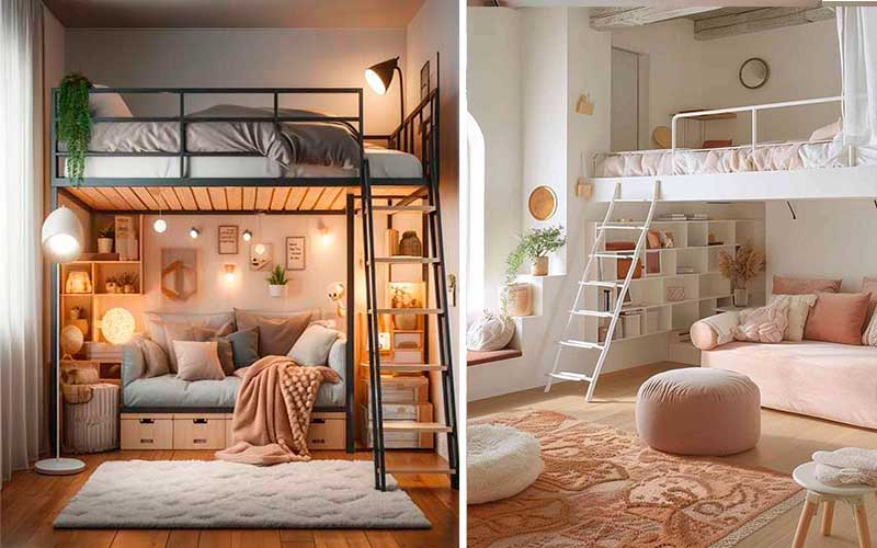 cama en alto para aprovechar epsacios