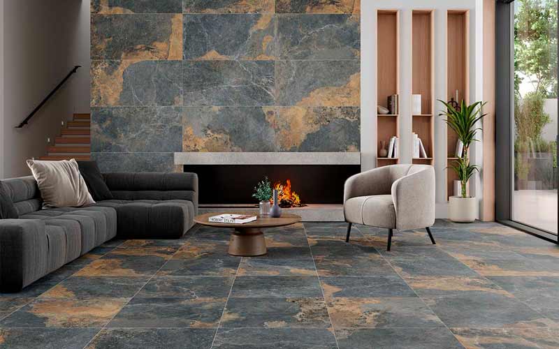 Decoración de vivienda con suelo porcelánico