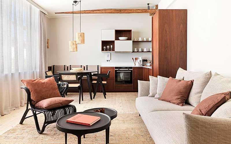 Cocina integrada en el salón