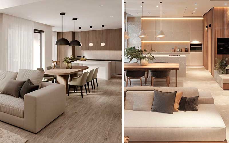 Cómo integrar una cocina en el salón