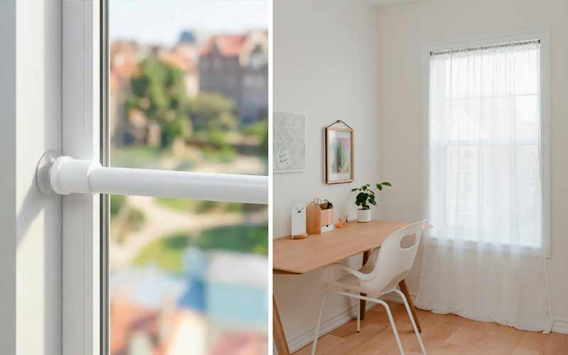 Barras extensibles para cortinas sin taladrar