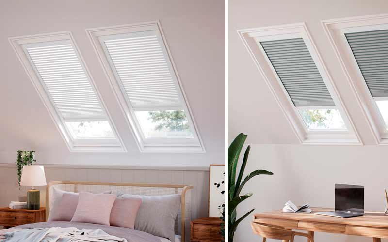 Estores para ventanas inclinadas sin hacer agujeros