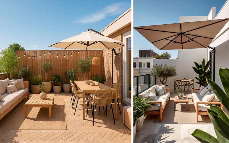 Sombrillas de diseño para la terraza