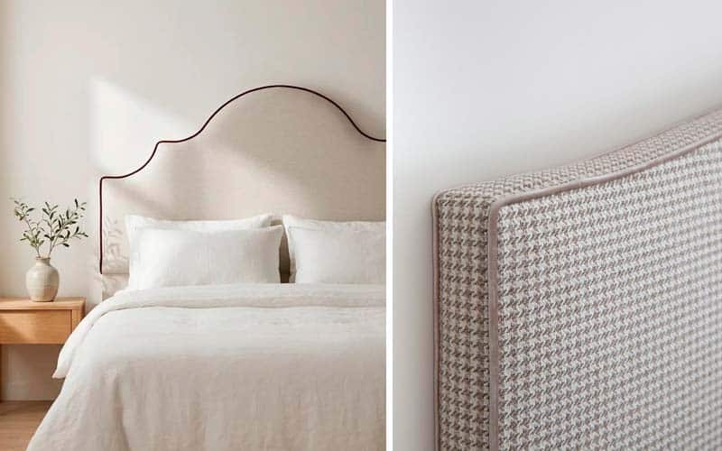 Decoración de cabeceros con ribetes