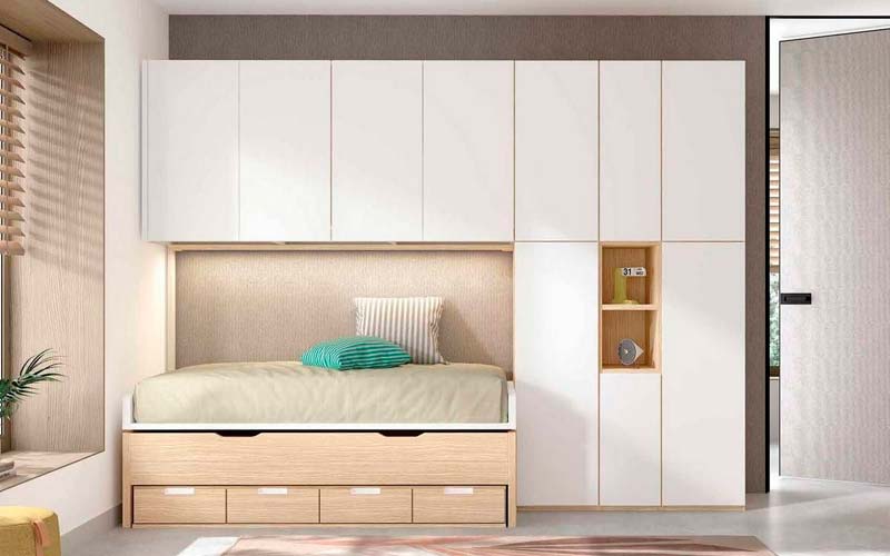Decoración de dormitorios juveniles en tonos neutros