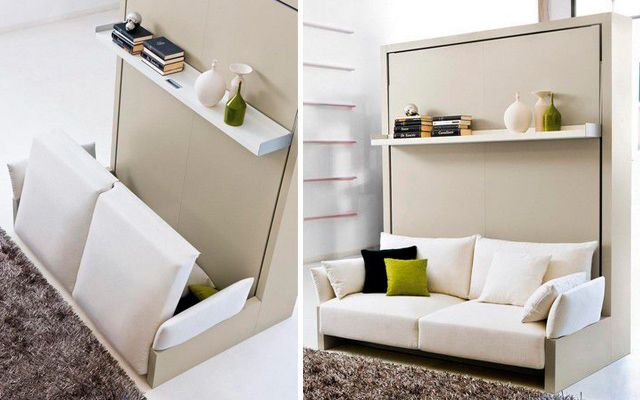 Küçük daireleri çok işlevli mobilyalarla dekore etme fikirleri