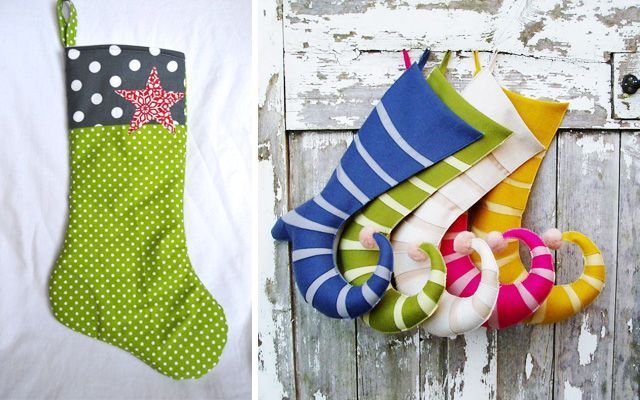 Tasarımcı çoraplarla Noel dekorasyonu