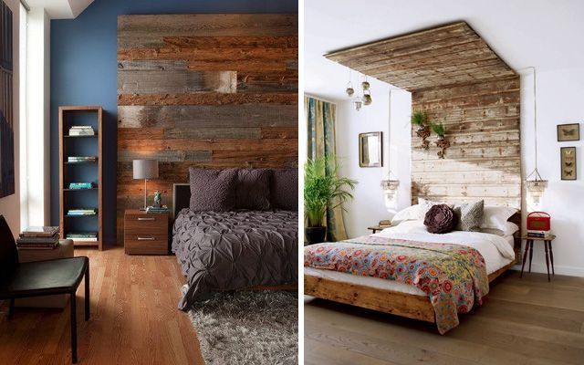 decoración de dormitorios con cabeceros de madera