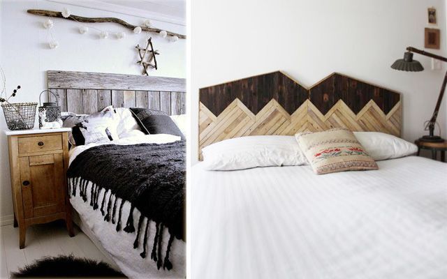 decoración de dormitorios con cabeceros de madera