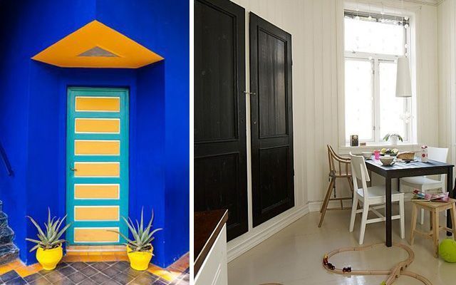 Ideas para decorar con puertas de colores