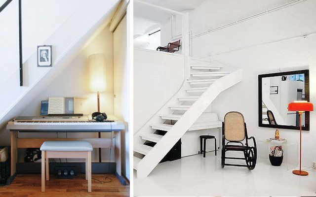 Cómo aprovechar espacios bajo la escalera - Pianos