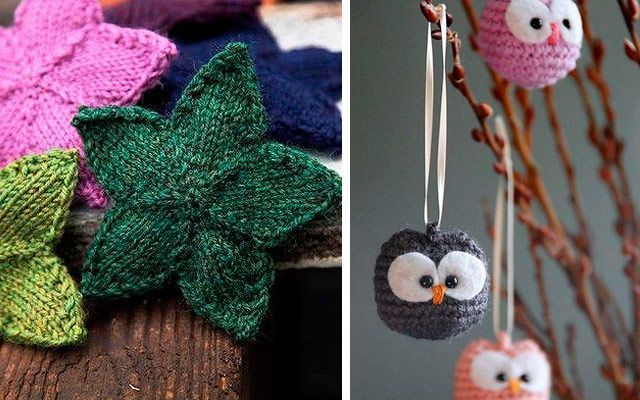 Navidad DIY - Adornos para el árbol en fieltro y crochet
