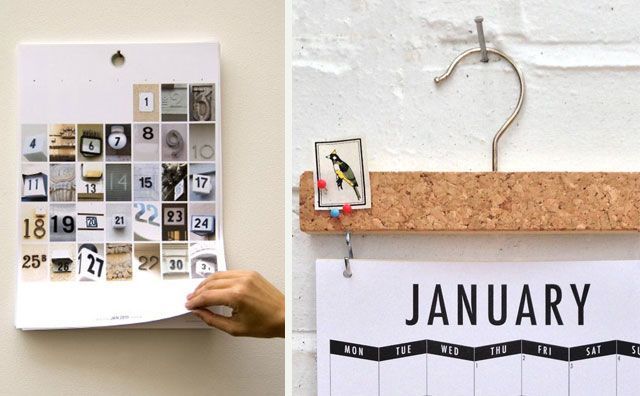 Calendarios de Año Nuevo para decorar paredes
