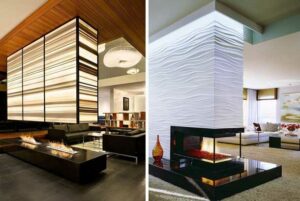 48 chimeneas modernas para la separación de espacios