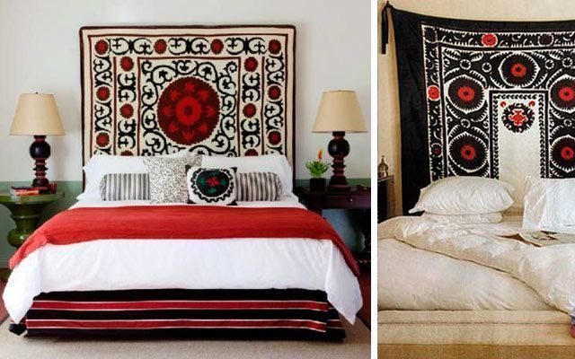Cabeceros de cama con textiles
