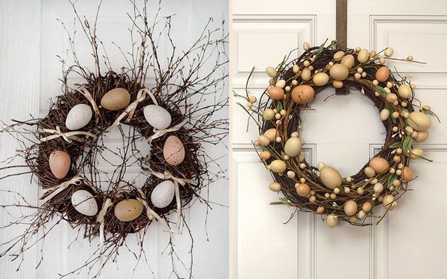 Ideas para decorar con coronas de Pascua