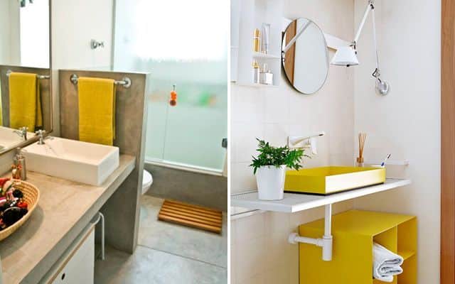 Diseño de baños con lavabos sobre encimera