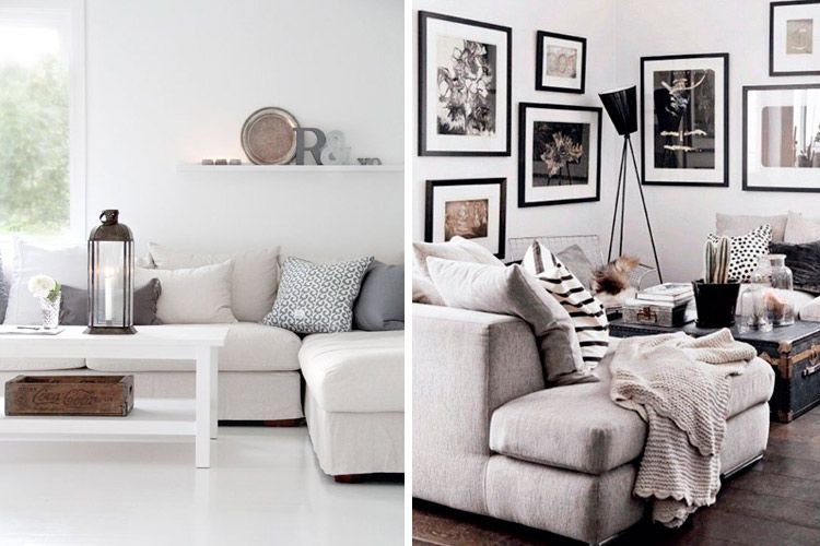 Ideas para decorar con sofás sin brazos