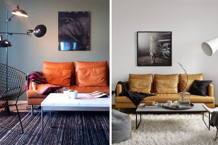 Los sofás de cuero en la decoración del hogar