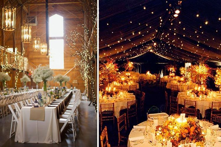 Iluminación para bodas de interior