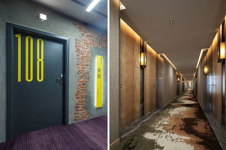 Diseño de pasillos de hotel