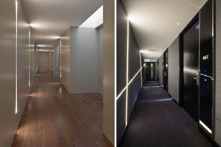 Diseño de pasillos de hotel