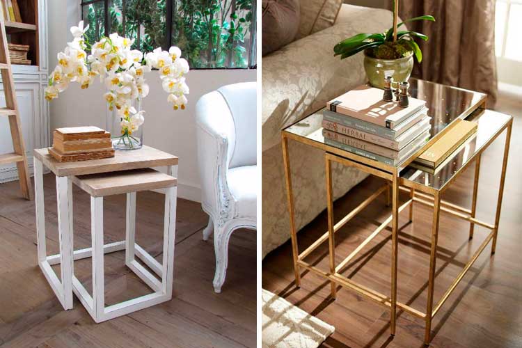 Las mesas auxiliares más prácticas y elegantes para tu salón
