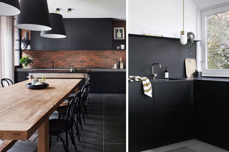 Muebles de cocina en negro