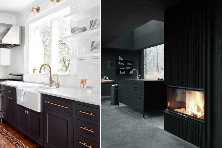 Muebles de cocina en negro
