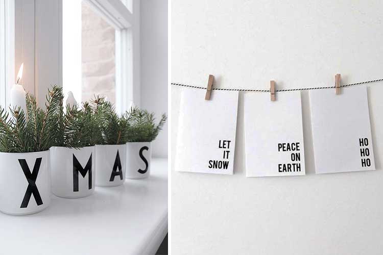 Complementos navideños minimalistas